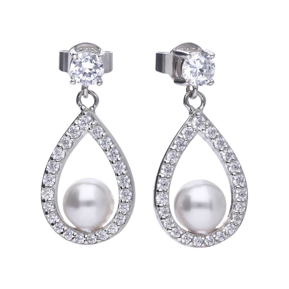 Orecchini con Perla a Goccia - Diamonfire Italia