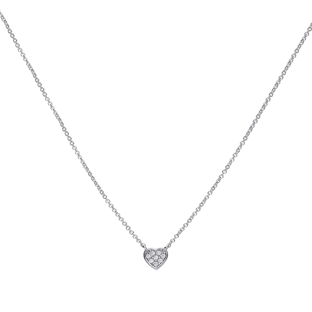 Collana con cuore in argento - Diamonfire Italia